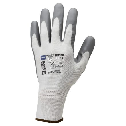 EUROLITE L900 Fehér/SZÜRKE LATEX KÖRNYEZETBARÁT KESZTYŰ_07 (1LACW00007)