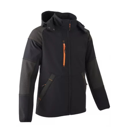 ÚJ! YUKI II SOFTSHELL DZSEKI FEKETE/NARANCS_L
