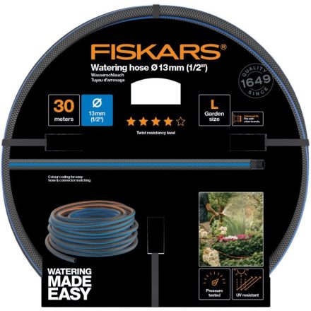 Fiskars Locsolótömlő, 13 mm (1/2), 30 m Q4