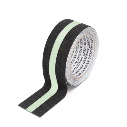 Ragasztószalag csúszásmentes 5 mx50 mm fekete/foszforeszkáló