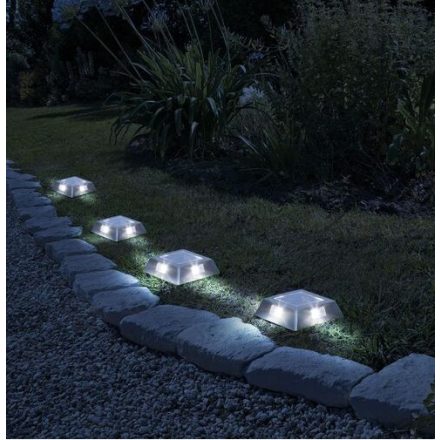 LED-es leszúrható / fali szolár lámpa