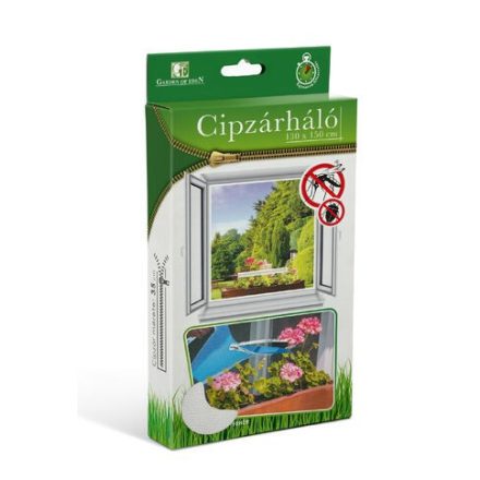 Globiz öntapadós szúnyogháló cipzáros nyílással 130x150 cm fehér