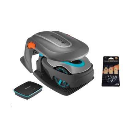 Gardena smart sileno 600 robot Lona + robot garázs + ajándék 3 késkészlet (2 cs)