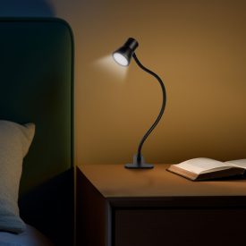 Flexibilis asztali lámpa, csipeszes USB