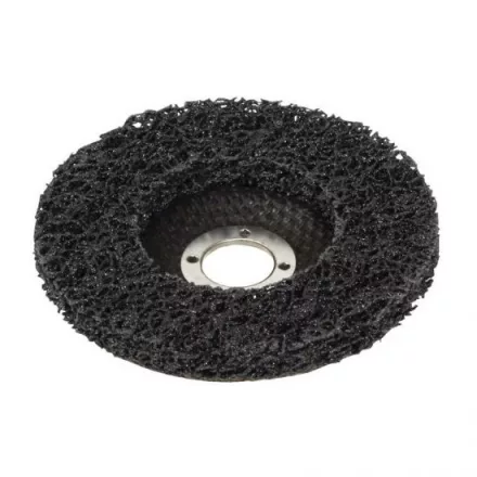 Lev Scotch-Brite néger csiszolótárcsa (nylon tárcsa) hordozótesttel 125x22,2mm