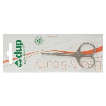 DUP bajusznyíró olló, egyenes védőcsúccsal kifutó