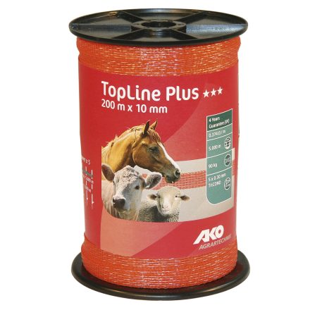 AKO TopLine Plus szalag 200m, neon sárga kék 8 x 3 mm