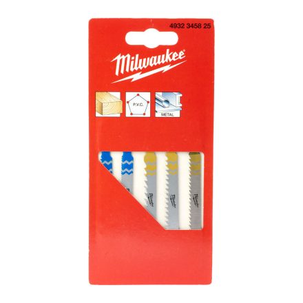 Milwaukee Szúrófűrészlap szett 5 db (Fa, PVC, Fém, 4932213116, 4932254061, 