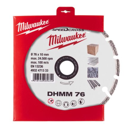 Milwaukee Gyémánt vágótárcsa multimaterial 76 mm  - 1 db