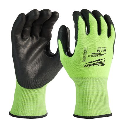 Milwaukee Hi-Vis Vágásbiztos kesztyű 3/C   - 8/M - 1 pár