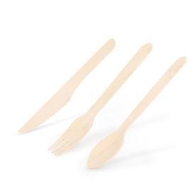 Fa evőeszköz készlet - 12 db (4 villa,4 kanál, 4 kés)