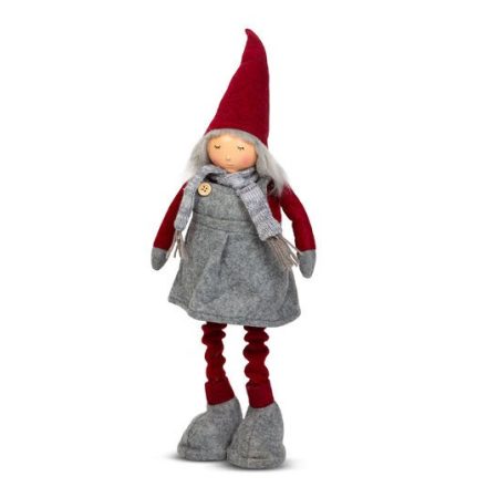 Karácsonyi textil manó figura - 60 cm Lány