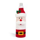 Karácsonyi italos üveg dekoráció 3D mikulás