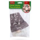 Karácsonyi italos üveg dekoráció 3D manó