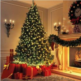 LED-es fényfüzér -5,2m melegfehér