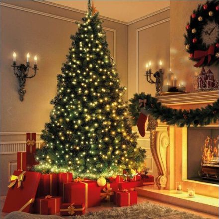 LED-es fényfüzér -5,2m melegfehér