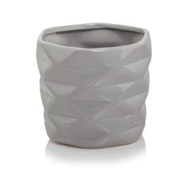 Kaspó Geomi 15 cm szürke