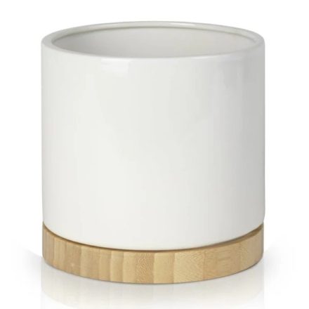 Kaspó BCN BAMBUSZ 16 cm fehér