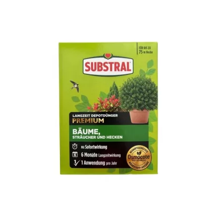 Substral Osmocote trágya buxus /tuják/fenyőfélék és sövénynöv. számára 1,5 kg