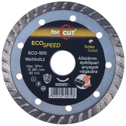 Flexmann For Cut gyémánttárcsa ECO 115x2,6x7x22,2 univerzális