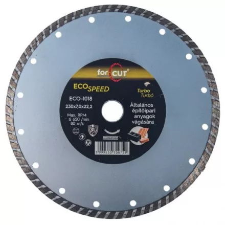 Flexmann for cut gyémánttárcsa 230x3.2x7x22.2mm turbo UNIVERZÁLIS