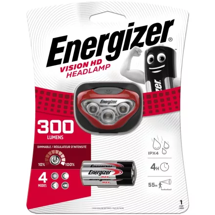 Energizer Fejlámpa Vision HD 3XAAA 300 lumen