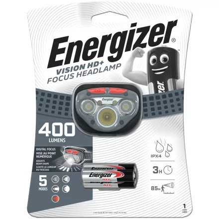 Energizer Fejlámpa Vision HD+Focus 3XAAA 400 lumen