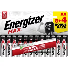Energizer Max alkáli ceruza elem AA B8+4