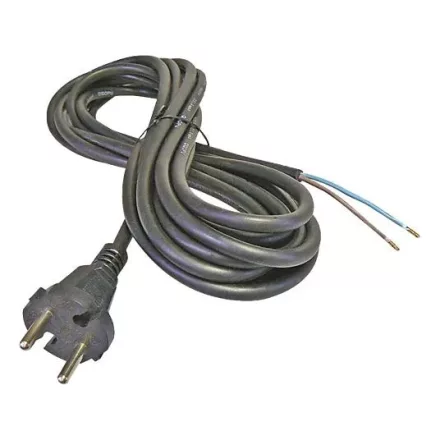 Munkakábel H05RR-F 2x1mm2 gumikábel + dugvilla 3m