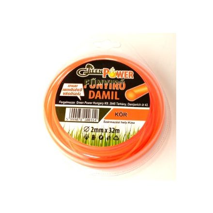 GreenPower Műanyag vágószál 1,65mmx42m, négyzet profi, müanyag blisteren