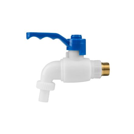 Kerti csap PVC 1/2 col, bekötés fém 1/2 col