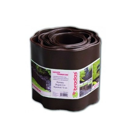 Univerzális ágyásszegély 9 m x 10 cm, barna (K24/72)