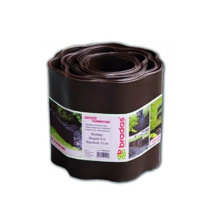 Univerzális ágyásszegély 9 m x 15 cm, barna (K12/60)