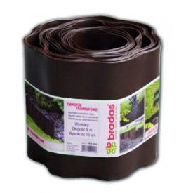 Univerzális ágyásszegély 9 m x 25 cm, barna (K12/36)