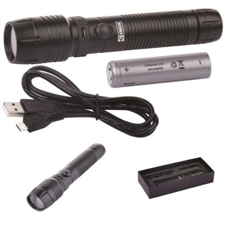 Mini 5 W 1 LED akkus rendőrlámpa fókuszálható