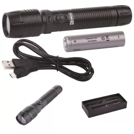 Mini 5 W 1 LED akkus rendőrlámpa fókuszálható