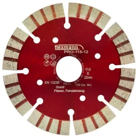   Flexmann For Cut Gyémánttárcsa PRO 115x3,0x12,8x22,2mm turbo Piros szegmentált