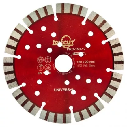 Flexmann For Cut Gyémánttárcsa PRO 150x3,0x12x10x22,2mm turbo Piros szegment