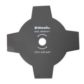   Riwall Négyágú vágókés fűkaszához 255mm / 25,4mm / 1,4 mm
