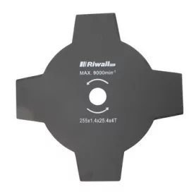   Riwall Négyágú vágókés fűkaszához 255mm / 25,4mm / 1,4 mm