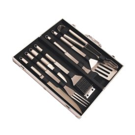   Riwall RBBQ 7S SET 7-részes rozsdamentes acél grilleszköz készlet kofferben