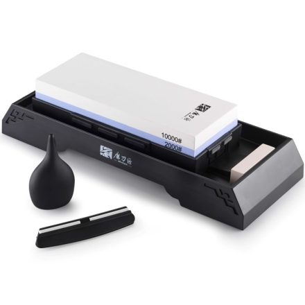 Fenőkő szett, #2000/10000 (JIS) + állvány + élszögtartó + tisztítókő + 