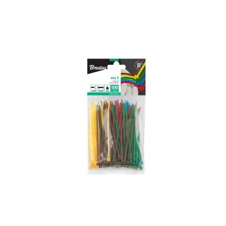 Kábelkötegelő 2,5x100mm MIX5 100 db (K250/500)