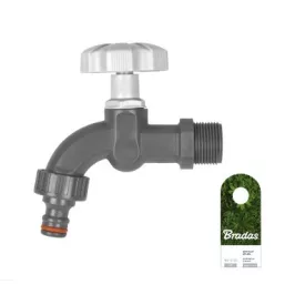   Kerti csap PVC 3/4'l, bekötés 3/4', kuplungos tömlővéggel