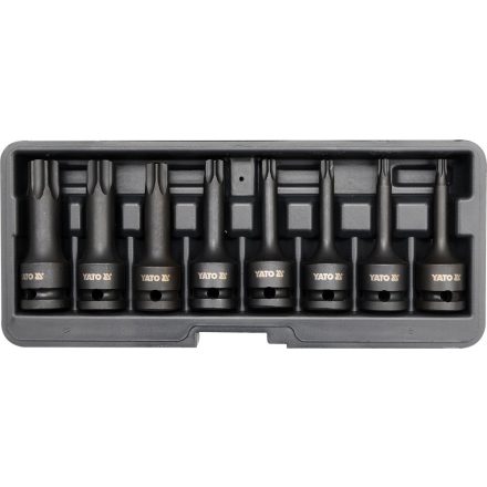 YATO Bit dugókulcs készlet gépi Torx 1/2 col 8 részes T30-T80