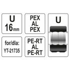 YATO Krimpelő betét YT-21735 krimpelőhöz U-típus 16 mm
