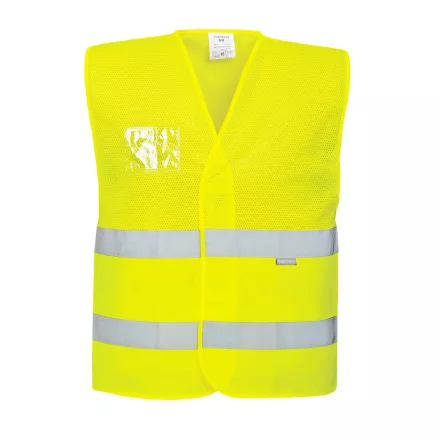 C494YERXX-3X Portwest Hi-Vis hálós mellény