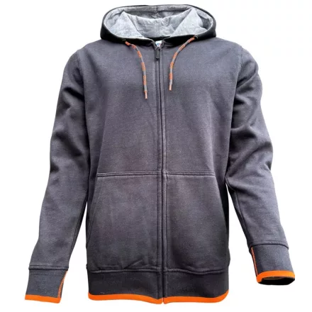 4689 Antracit kapucnis pulóver, XL-es méret