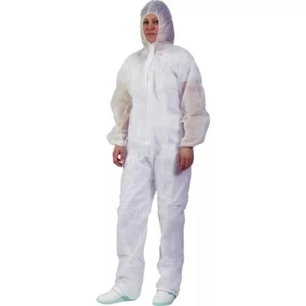4732 Fehér polipropilén overál, XL