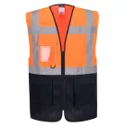 ES076ONR6XL Portwest ES1 Essential Hi-Vis kontraszt cipzáras vezetői mellény